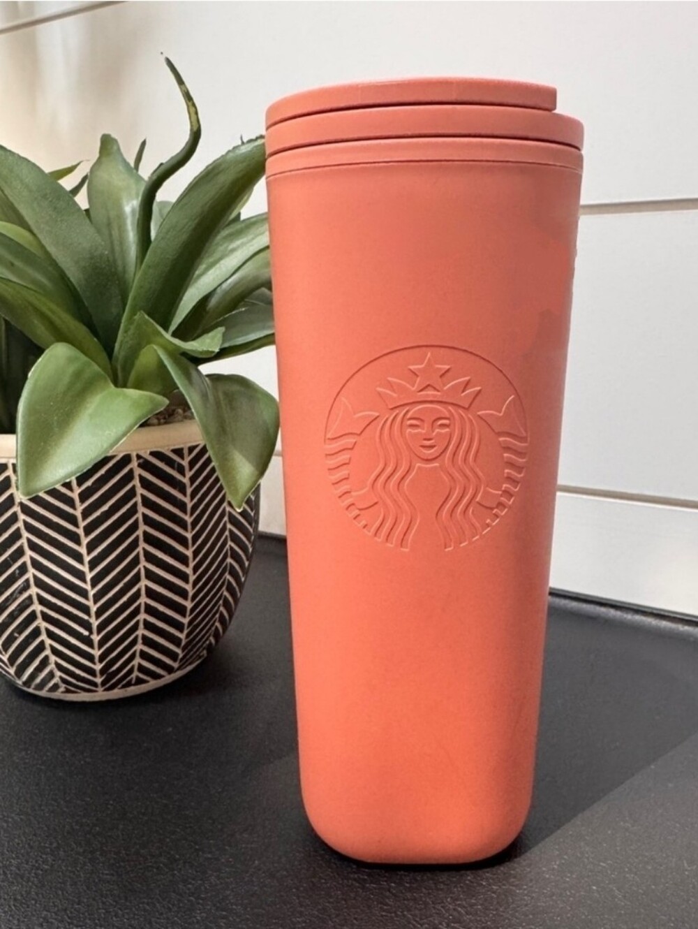 Starbucks Coral Orange Reusable Tumbler